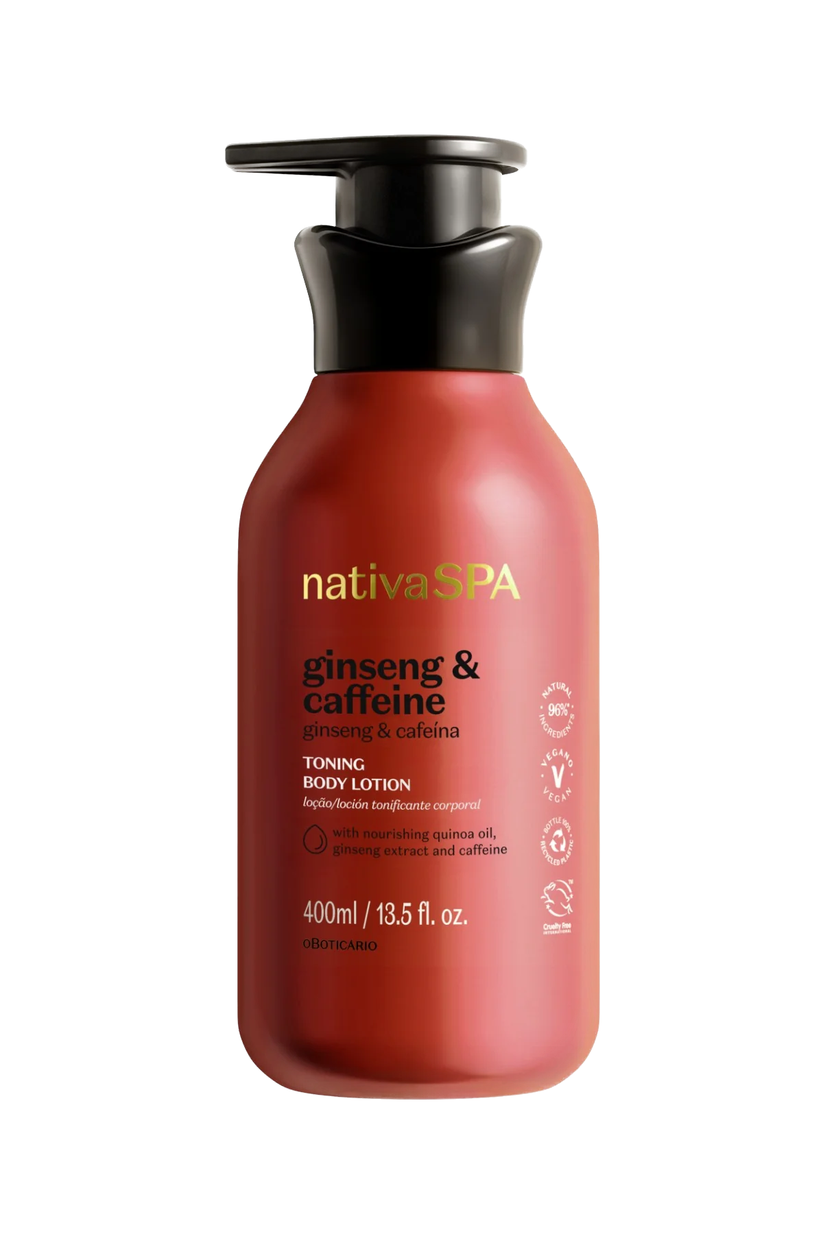 NATIVA SPA GINSENG & CAFFEINE TONING BODY LOTION - 400ML