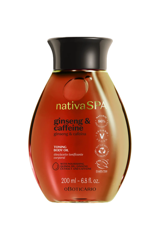 NATIVA SPA GINSENG & CAFFEINE TONING BODY OIL - 200ML