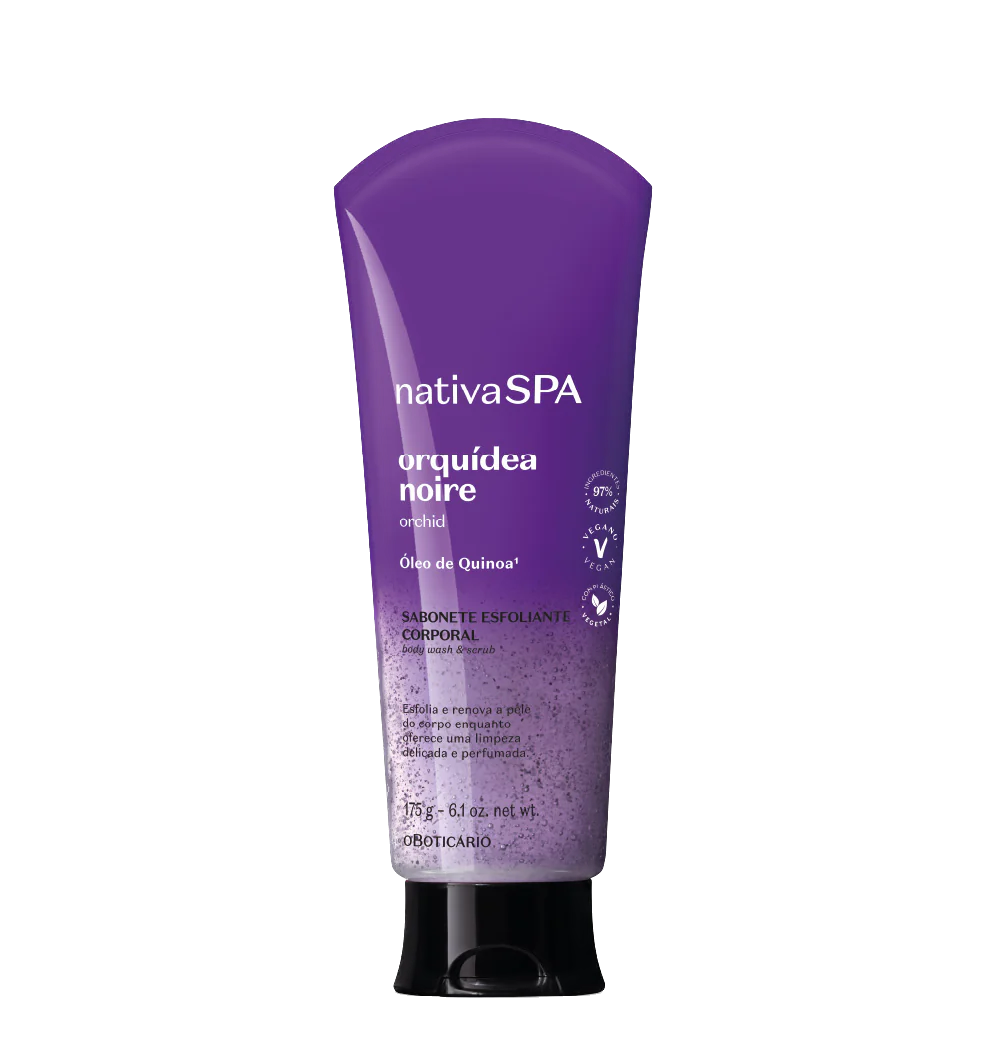 NATIVA SPA BLACK ORCHID EXFOLIATING SHOWER GEL - 175ML