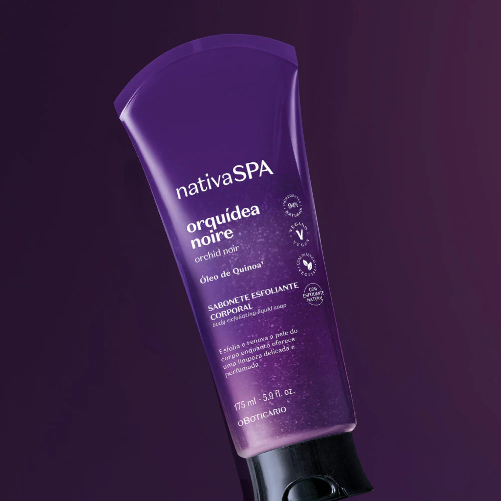 NATIVA SPA BLACK ORCHID EXFOLIATING SHOWER GEL - 175ML